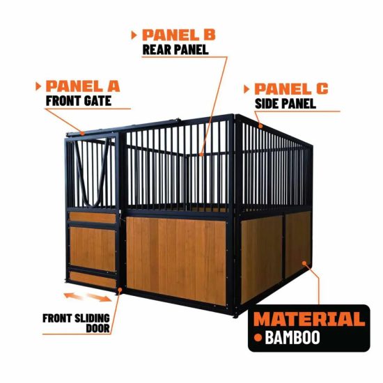 horse stall size guide by breed dimensions, bamboo equestrian facility maintenance checklist, pre-built horse stall installation requirements